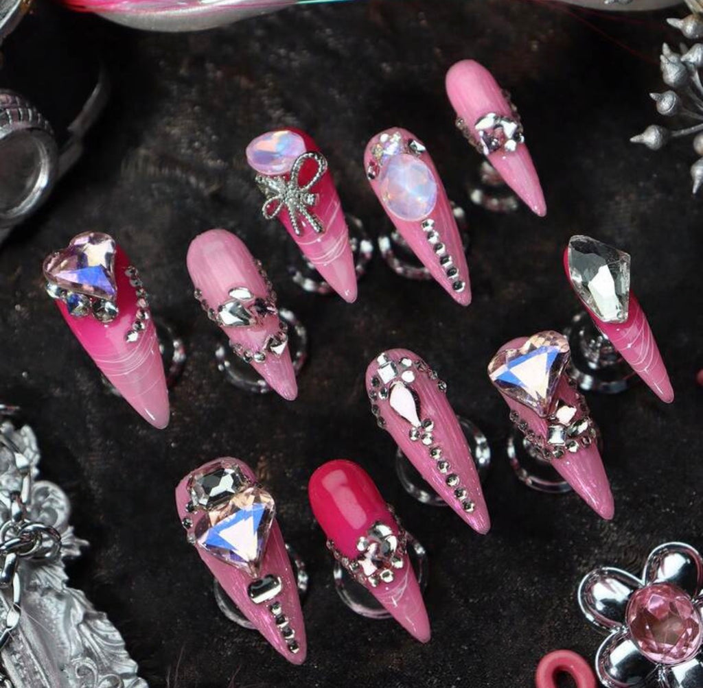 Pink Ice Princess Press-On Nails