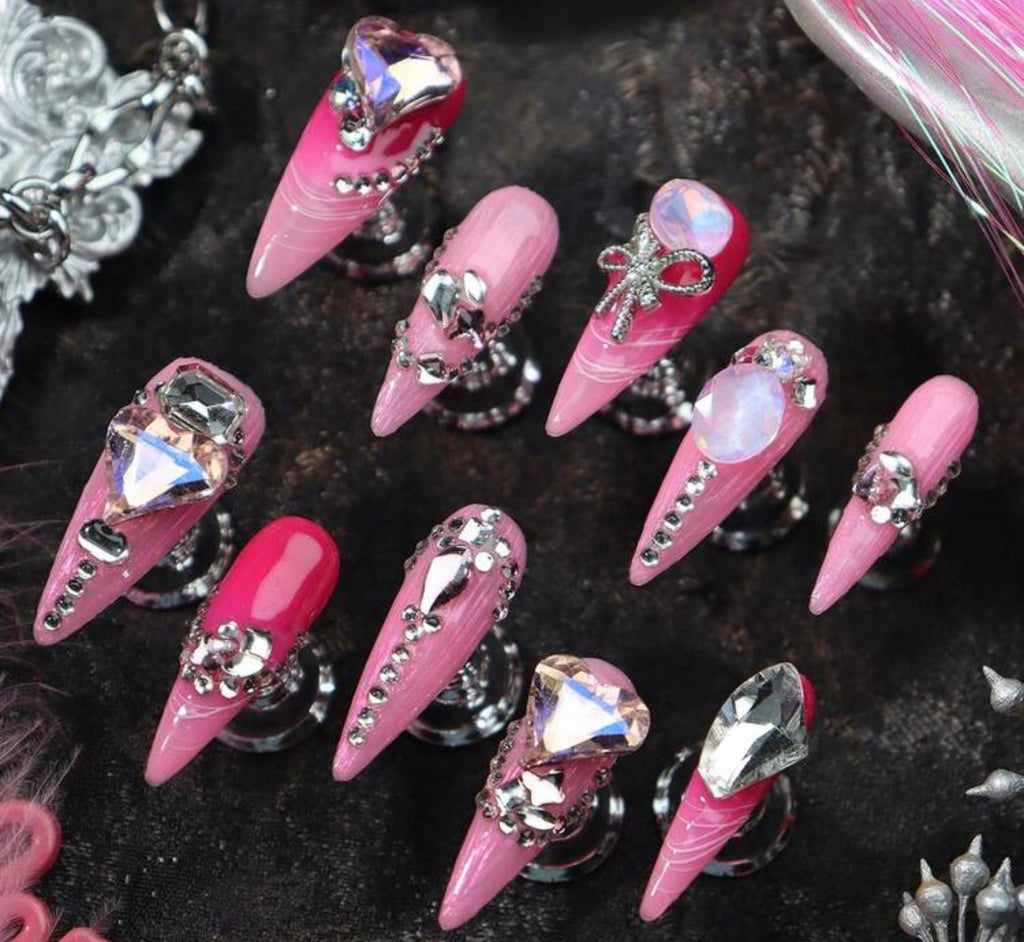 Pink Ice Princess Press-On Nails